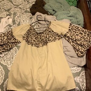 Cute cheetah print blouse.